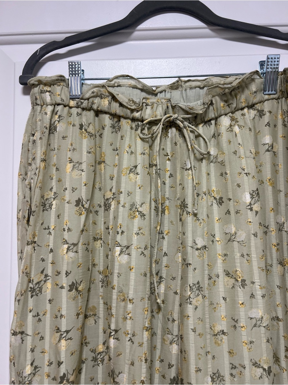 Free People Yellow Emmaline Tiered Floral Pants - Picture 8 of 12